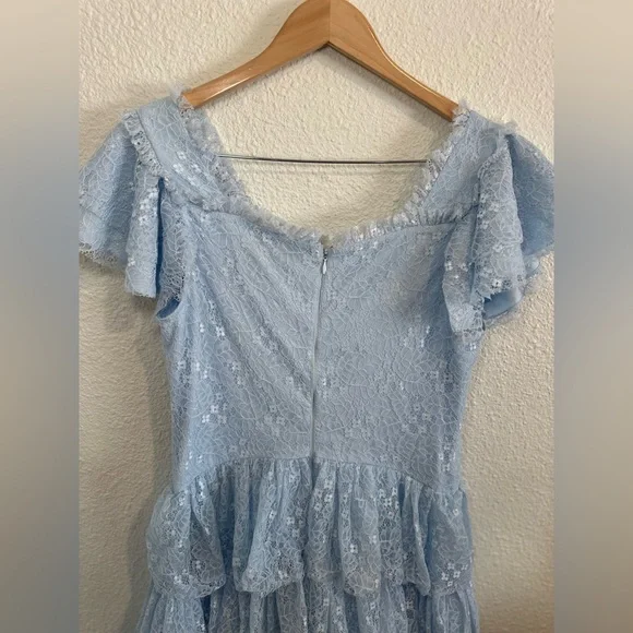 JessaKae Light Blue Ruffled Midi Dress - Picture 8 of 9